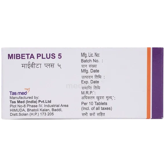 mibeta plus 5mg tablet 10's